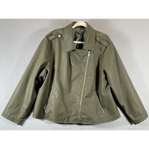 Baccini Womens Jacket‎ Faux Leather 3X